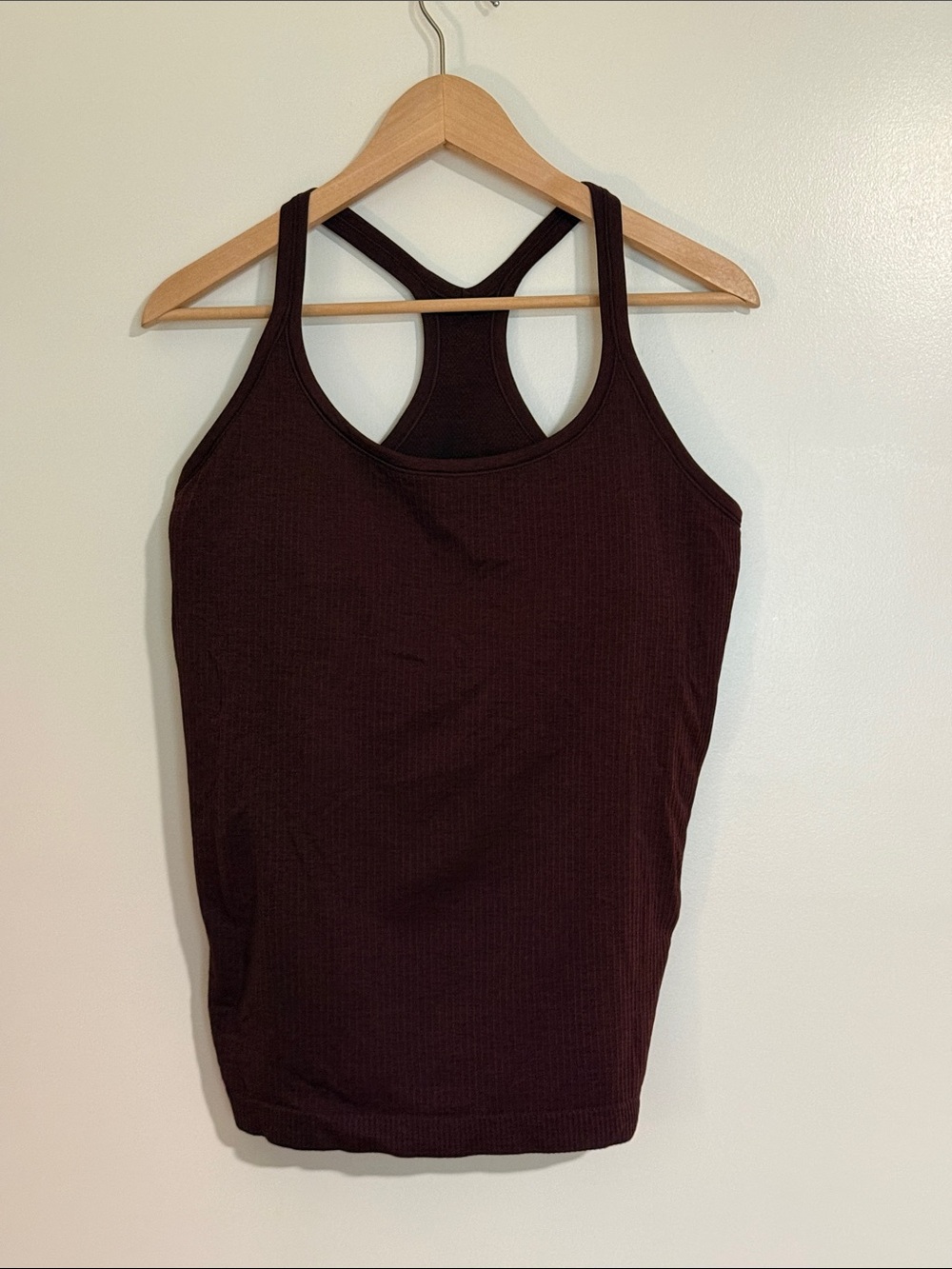 lululemon athletica Ribbed Racerback Tank 14 maroon